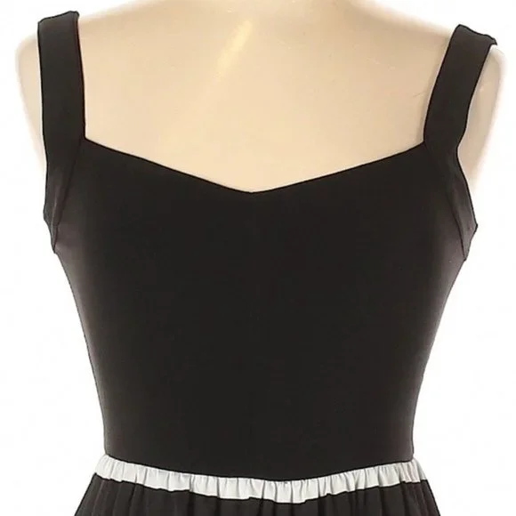 BeBop Black and Gray Striped Mini Apron Dress - Picture 4 of 10